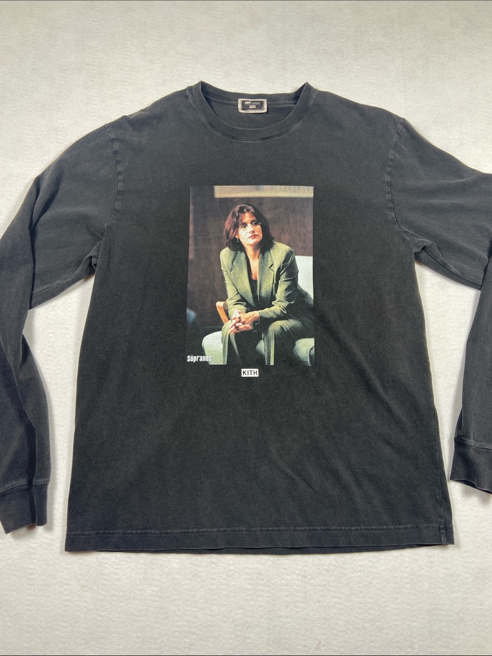 Kith and Sopranos Collab Black Long Sleeve Tee- Dr Jennifer Melfi-HBO 2025